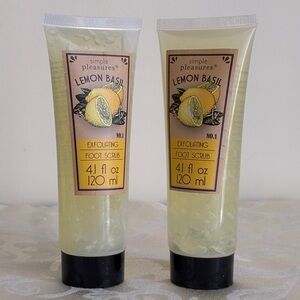 Simple Pleasures Lemon Basil Exfoliating Foot Scrub (Bundle of 2 Tubes)